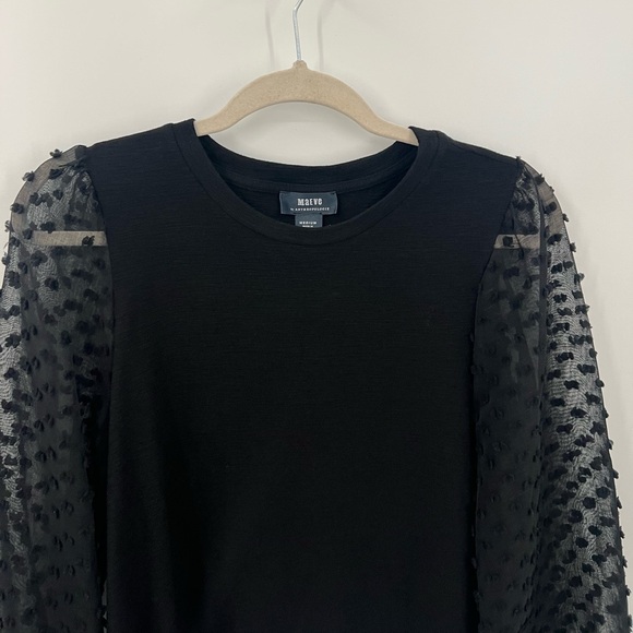 Maeve black textured sleeve top - Picture 4 of 9